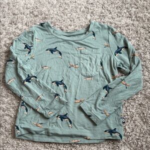 Kyte BABY Ocean Animal Long Sleeve Tee - Green